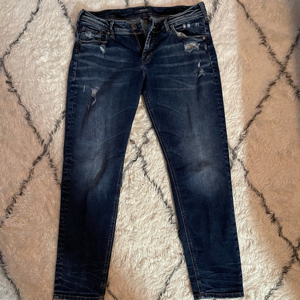 Silver Jean Capri
